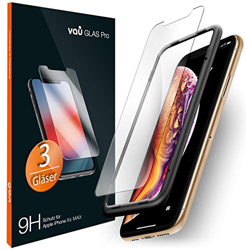 vau iPhone XS Max Panzerglas Glas Pro Schutzfolie 3 x Panzerglasfolie Vorne + Installationswerkzeug Displayschutzfolie Front (für Apple iPhone 10s Plus 6.5 OLED 2018) vau iPhone XS Max Panzerglas Glas Pro Schutzfolie 3 x Panzerglasfolie Vorne + Installationswerkzeug Displayschutzfolie Front (für Apple iPhone 10s Plus 6.5 OLED 2018)