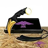 JARL Couteau de Survie Couteau de Chasse Couteau Tranchant avec Coque de Couteau