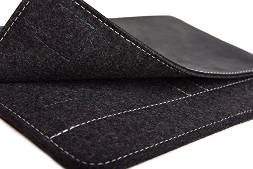 ALMWILD Apple Macbook Pro 13 H  lle  Tasche  Touch Bar  Touch ID   Macbook 12  Mod 2017   Aus echtem Rinds- Leder und 100  Woll- Filz  Case in Schiefe