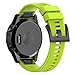 Produktbild 220MM ersatzband armband Uhrenarmband bracelet fitnessarmband für Garmin Fenix 5 plus GPS-Uhr, Ersatz-Silikagel-weiches Band-schnelles Installations-Band-Bügel für Garmin Fenix 5 plus GPS-Uhr Watch (Grün)
