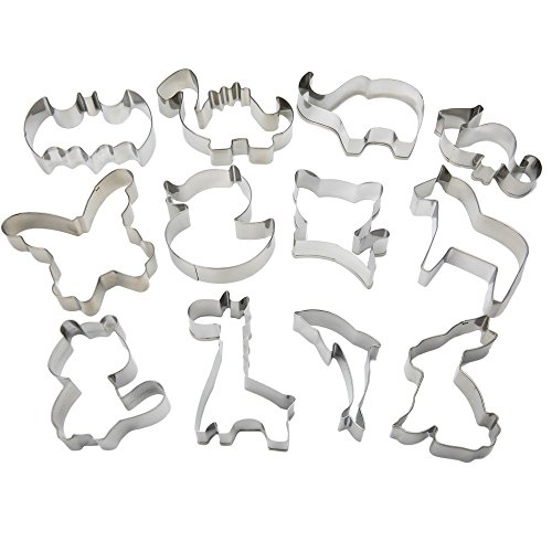 HUAFA 12 Stück Tier Keks Frucht Cutter Formen Set Mini Ausstechformen Plätzchen Ausstecher, Gemüseschneider Form für Kinder - 2