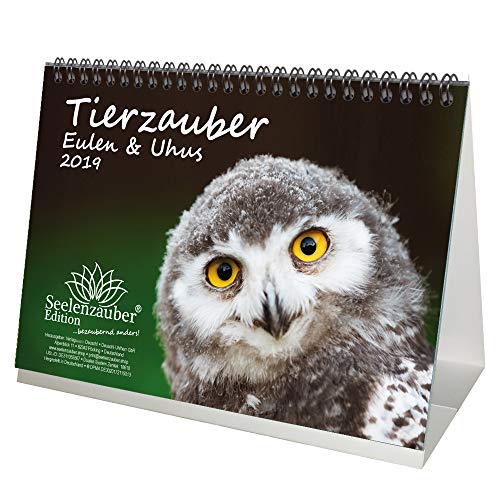 Tierzauber Eulen und Uhus · DIN A5 · Premium Kalender/Tischkalender 2019 · Vögel · Vogel · Fliegen · Wald · Natur · Tiere · Edition Seelenzauber
