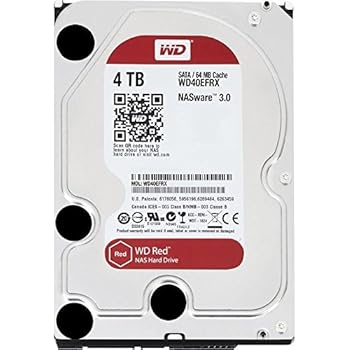 Western Digital 4TB Intellipower SATA 6Gb/s 64 MB Cache 3.5-Inch NAS Desktop Hard Disk Drive - Red (WD40EFRX)