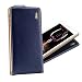 Quality Style Iphone 5 5G 5S Navy Blue Leather Flip Case Cover with Two Card Slot for Apple Iphone 5 5G 5S