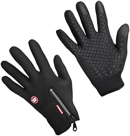 KUNFO Waterproof Touch-screen Gloves, Touchscreen Sport Gloves with Non-Slip Finger Design for Outdoor Sports Climbing Driving Cycling Motorcycle Camping