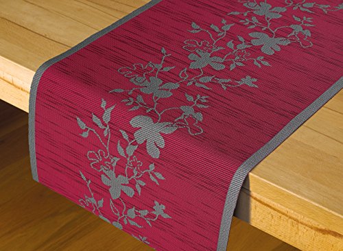 Stilvoller OUTDOOR – Tischläufer “ AMAZING “ in lindgrün / grün / coffee – Größe 40×150 – der perfekte Tischläufer für drinnen und draußen – geeignet für Haus, Terrasse, Balkon und Garten – ABWASCHBAR – WIND- und WETTERFEST – UV-BESTÄNDIG – RUTSCHFEST – geprüft nach Öko – Tex Standard 100 – MADE in GERMANY – auch in weiteren Farben erhältlich – aus dem KAMACA-SHOP - 5
