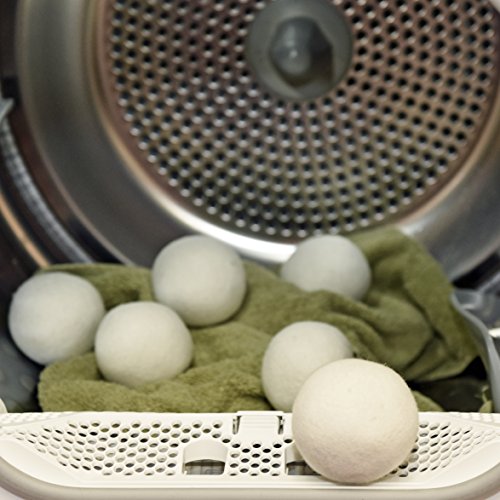 Original Softiball natürliche Trockner-Bälle (6er Pack) für Wäschetrockner – handgefertigt aus 100% Premium-Schafwolle – die umweltschonende Alternative zum chemischen Weichspüler – Trocknerkugeln - 5