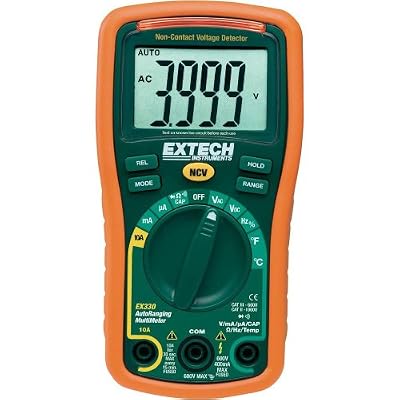 Extech EX330 Multimètre compact 12 fonctions avec détecteur de tension sans contact
