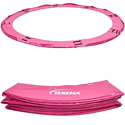 Premium Trampolin neonpink 183 244 305 366 427cm mit Netz Sicherheitsnetz Gartentrampolin für Kinder - 7