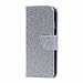 Produktbild iPhone 7 Plus Hülle,LUSHENG PU Leder Flip Cover Wallet Case Book Style Tasche Lederhülle Handyhülle für iPhone 7 Plus 5.5" - Silber