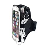 EOTW iPhone 6/6S Plus Brazalete Deportivo para Jogging y Gimnasio, con bolsillo para llaves, auriculares y tarjetas,Brazalete de neopreno para Samsung Galaxy S6/5/4/Note 3/ Note 2 (Negro_5.5inch)