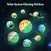 Price comparison product image Rocwart 3D Solar System Wall Decal 9 Planet Luminous Wall Sticker Glow in Dark For Kids' Baby Nusery Living Room Art Home Decoration