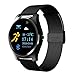 Produktbild Fuibo Smartwatch, Herzfrequenz-Aktivität Schrittzähler Voice Assistant Smart Watch für Frauen Männer Armbanduhr Sport Fitness Tracker Armband … (Schwarz)