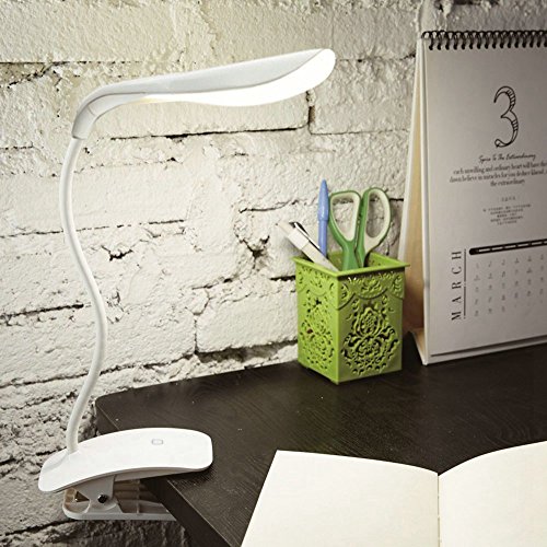 Aogolouk Leselampe Buchlampe, 16 LED Tischlampe Kontrolle Touchscreen, Dimmable eye- Versorgung mit Ladegerät USB Port, 3 Stufe Helligkeit, Flexarm, Lampe Reise, Portable LED wiederaufladbar Leselampe für Lesen Licht, Lesung verstellbar Büro Lampe für Erwachsene/ Kinder - 9