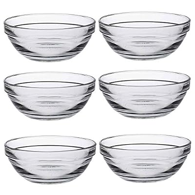 DURALEX 2023AF06 Lys Lot de 6 Coupelles Empilables Verre Transparent 10,5 cm