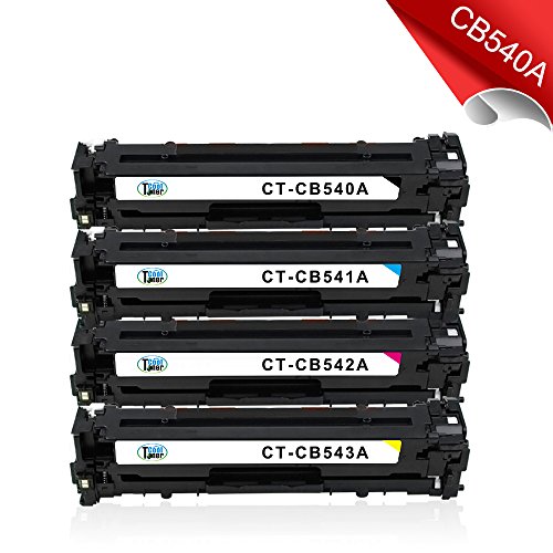 4 Pack Cool Toner kompatibel CB540A CB541A CB542A CB543A 125A Toner für HP Color LaserJet CP1215 CP1515N CP1518NI, CM1312 CM1312NFI, Schwarz 2.200 Seiten, Color je 1.400 Seiten - 2