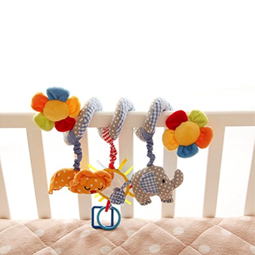 Leorx Spirale Spielzeug, Kinderwagen, Spielzeug, Bett hängen, Spielzeug, Baby-Autositz-Spielzeug mit Spiegel und Bell - 4