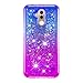 Produktbild IDLEHOUR Hülle für Huawei Mate20 Lite, Premium Soft TPU Gel-Schutzhülle Stoßfest, Flexible Silikon-Schutzhülle Treibsand Silikon Bumper Schutz Tasche Schale Antikratz Backcover, Blau lila