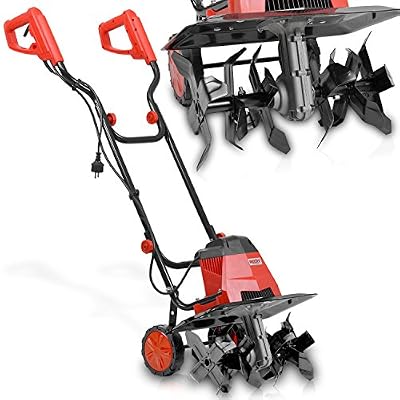 Hecht Motobineuse électrique Fraiseuse Fraise Electrique Houe Jardin Houe du cultivateur 1500W 400mm 6 fraises : 24 lames