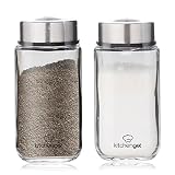 saleros de cristal baratos MEJORA TU COCINA - Este set de salero y pimenteros es el complemento perfecto para tu cocina favorita - desayuno, brunch, huevos duros o pasados por agua. Ideal también para cocinar al aire libre, picnics, camping y como accesorios resistente para parrilla.