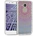 Produktbild kwmobile Hülle für bq Aquaris VS - TPU Silikon Backcover Case Handy Schutzhülle - Cover klar Indische Sonne Design Blau Pink Transparent