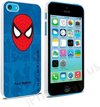 Personalised Customised Superhero Any Name You Want Phone case cover for iPhone 4/4S, 5/5S 5c, 6/6S, &amp; S6 Edge Galaxy A3 Galaxy A7 Xperia Z3 Xperia Z3 Compact Plastic phone cases. (Spiderman, Apple iPhone 5c)