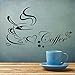 Produktbild Kaffeetasse Kaffee Becher Wandaufkleber Wandtattoo Wandbild Wandsticker Wandbilder Aufkleber Deko. PVC abnehmbar für Küche Wohnzimmer Schlafzimmer Kinderzimmer