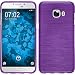 Produktbild PhoneNatic Case für Samsung Galaxy C5 Hülle Silikon lila brushed + 2 Schutzfolien