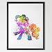 Dignovel Studios A4 My Little Pony watercolour Art Print Nursery Decor Kids Wall Art Childrens Room Art Horse print Motivational art Inspirational Print N233-Unframed