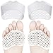Produktbild KANKOO Fußpolster Mittelfuß und Vorfuß Pads 1 Paar Gel Bunion Corrector Half Toe Ärmel Separatoren Ballenschutz Zehenspreizer Hallux Valgus Protector für Männer und Frauen Wearable Ballet Shoes
