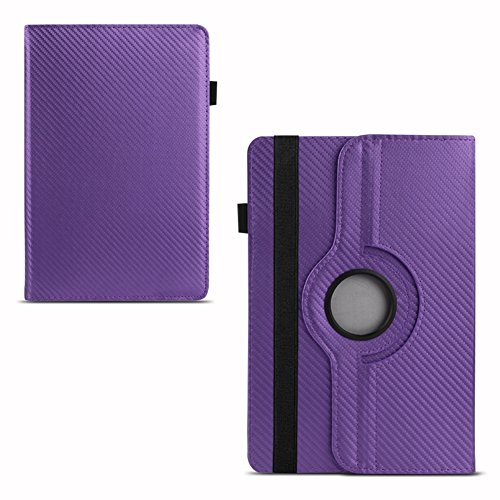 NAUC Tablet Schutzhülle für Ihr Medion Lifetab X10311 X10302 P10400 P10506 P10505 S10366 S10352 P10356 S10346 S10345 aus Kunstleder mit praktischer Standfunktion und 360° Drehfunktion kombiniert Schutz und Design Hülle Cover Case Tasche, Farben:Lila - 6