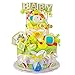 Produktbild Windeltorte / Pamperstorte > Babygeschenk für Mädchen und Jungen in schönem Grün-Gelbton // Geschenk zur Geburt, Taufe, Babyparty // originelles und praktisches Geschenk für Babys