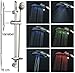 Produktbild Duschset Brauseset Duschsystem Duschgarnitur Dusch Brause Set Led Duschkopf Duschbrause Duschstange Brausestange 76cm variabler oberer Halter
