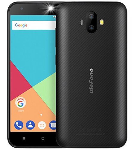 Ulefone S7 - 5,0 Zoll Android 7.0 3G Smartphone, Triple-Kamera (5MP + 8MP + 5MP), 1,3 GHz Quad Core 1 GB RAM 8 GB ROM Corning Gorilla Glass 3 - Schwarz