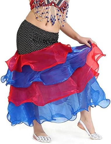 Byjia Multicolor India Girl Dancing Skirt Tulle Clothes Costume Princess Modern Child Party Professional Performance , B , F
