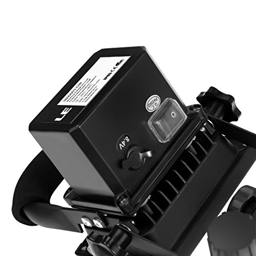 LE 10W Akkufluter ersetzt 60W Halogenlampen 700lm aufladbare Arbeitsleuchte wasserdicht Akkustrahler Kaltweiß 6000K Handlampe mit Ständer - 5