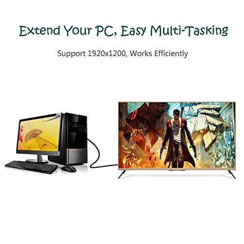 Top-Longer DVI auf VGA Adapterkabel Kabel DVI-I 24+5 Stecker auf 15 Polig HD-Stecker Vergoldete Konverter Hochreine Kupferleiter, Unterstützung 1080P für Laptop,, HDTV ,Gaming , DVD und Beamer - 6