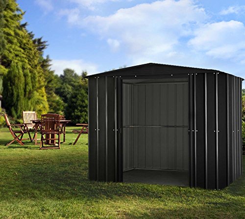 Globel Industries Metall Garten Gerätehaus Gartenhaus 8×8 anthrazit // 234x237x198 cm (BxTxH) // 5,5m² // Gerätehaus Metall Satteldach - 6