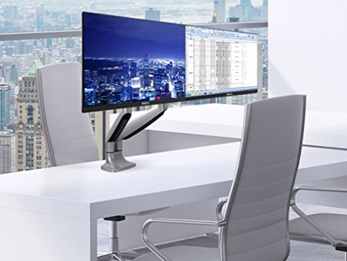 Gasdruck Dual 2 Fach Aluminium Tischhalterung für LED und LCD Monitore bis 32 Zoll VESA 75×75 100×100 HALTERUNGSPROFI OFFICE-GS324A (2 Monitore) - 6