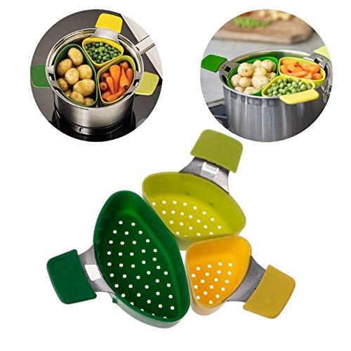 Open Buy Lot de 3 paniers adaptables de différentes tailles pour cuisiner à la vapeur