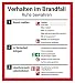 Produktbild Schild Aushang "Verhalten im Brandfall", 18x20cm, mit UV-Schutz, PVC-Aufkleber, ISO 7010, Betriebsaushang Notfallplan