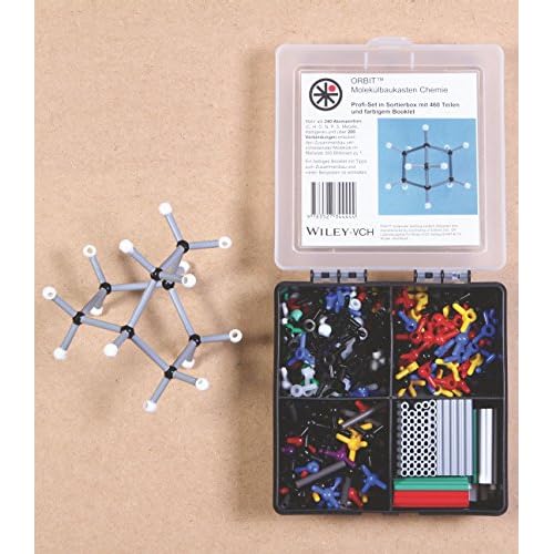 ORBIT Molekülbaukasten Chemie: Profi-Set in Sortierbox mit 460 Teilen und farbigem Booklet