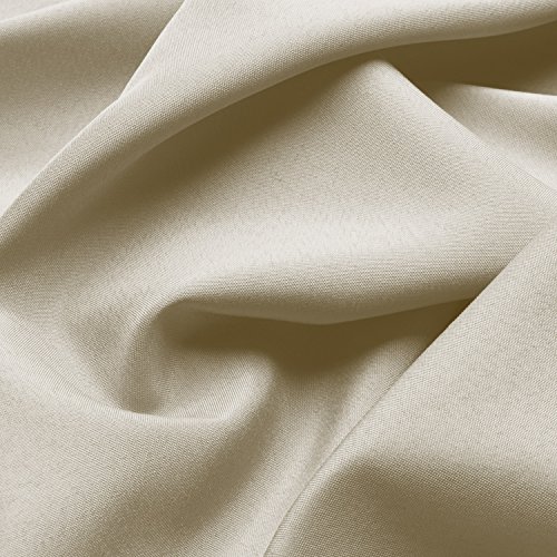Beautissu® Blickdichter Kräuselband-Vorhang Amelie – 140×175 cm Creme (Beige) Uni – Dekorative Gardine Universalband - 3