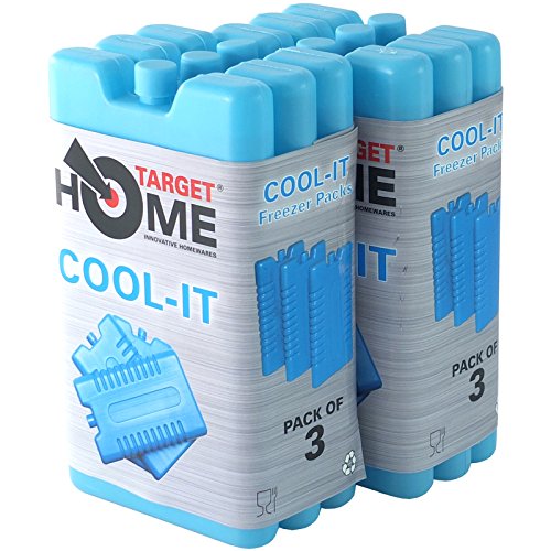 Bloques para congelador de Target Homewares® reutilizables, enfría y mantiene los alimentos frescos. Úsalos con una nevera para mayor refrigeración, Pack de 6