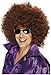 Produktbild Mens 70s Brown Mega Riesige Afro Perücke