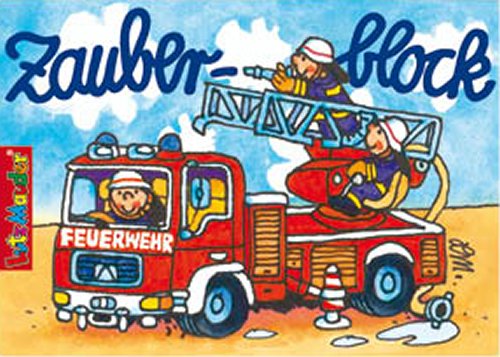 6x Zauberblöckchen * FEUERWEHR * in DIN A7 als Mitgebsel für Kindergeburtstag von Lutz Mauder // Feuerwehrauto Fire Fighter Party Zauberblock - 2