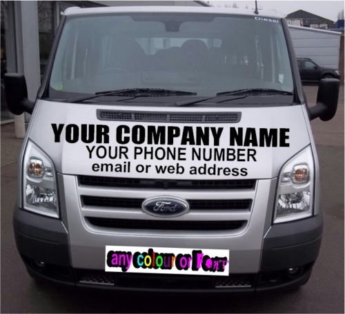 Wesellwallart Company Sign Writing Vinyl Van Vehicle Sticker Bonnet Medium