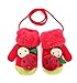 Moolecole Cute Gloves Cartoon Ladybug Gloves Baby Boys Girls Toddler Children Kids Knitted Mitten Gloves Red