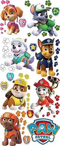 Paw Patrol Wandtattoo ? 3D Schlafzimmer Jungen Mädchen Große Kinder - 2