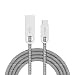 Produktbild ROCK USB C Kabel auf USB 2.0 1M Type C Ladekabel Nylon Cobblestone-Zink-Legierung Typ-C Datenkabel für Type C Geräte inklusive HTC One A9 Letv Max Xiaomi Mi5 LG G5 Sony Xperia X